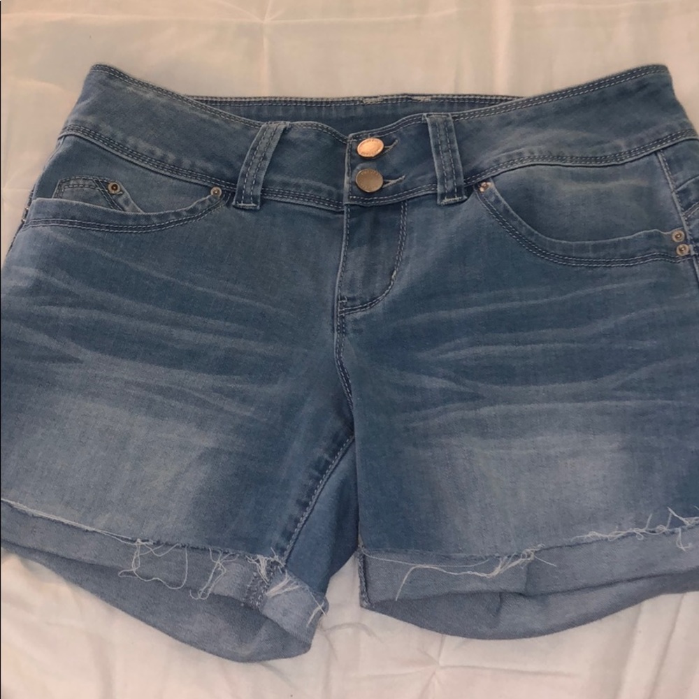 light denim shorts